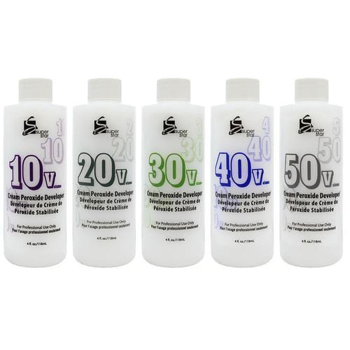 SUPER STAR 20, 30, 40, 50 VOLUME CREAM PEROXIDE DEVELOPER 4fl.oz.