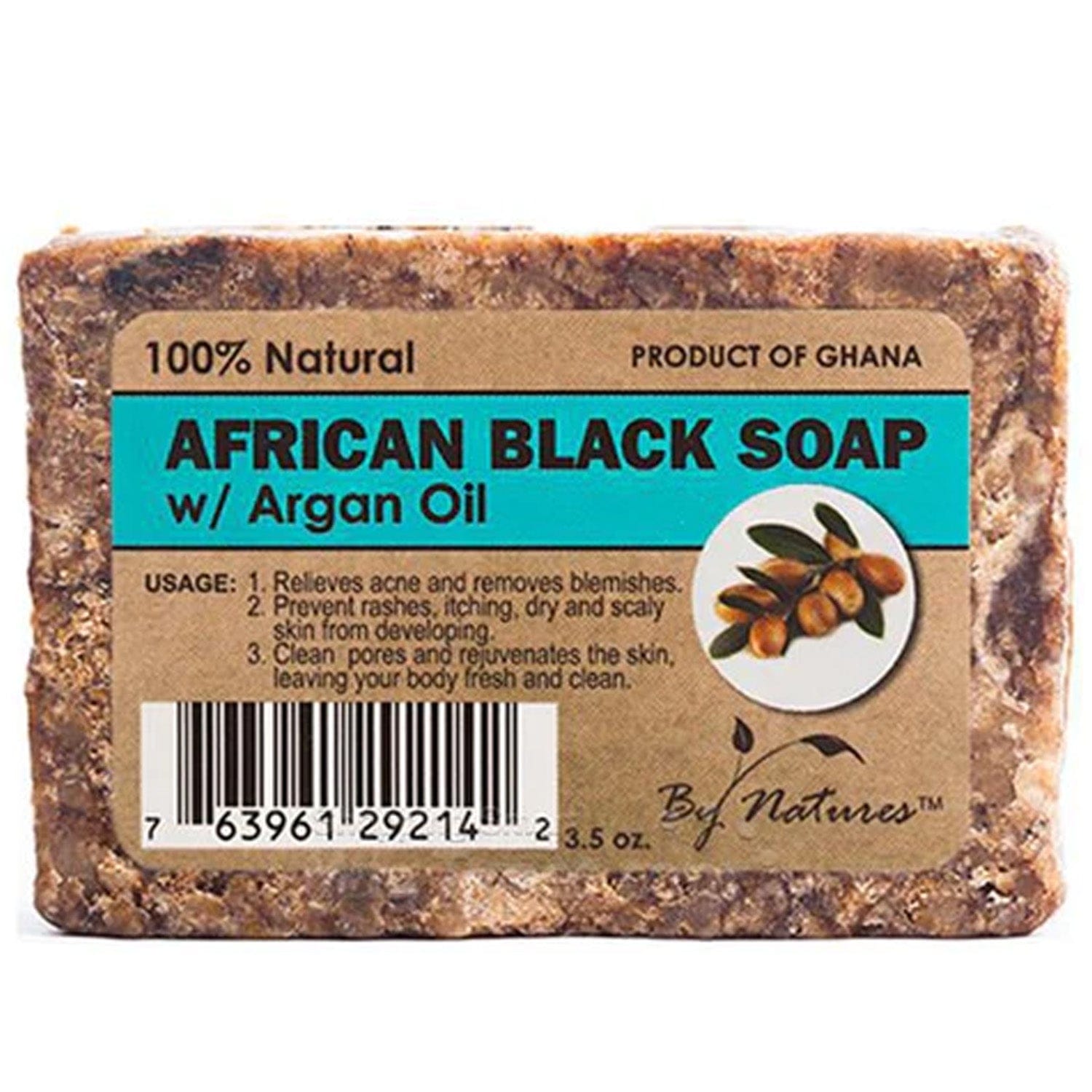 AFRICAN BLACK SOAP 100% NATURAL- 3.5 oz.