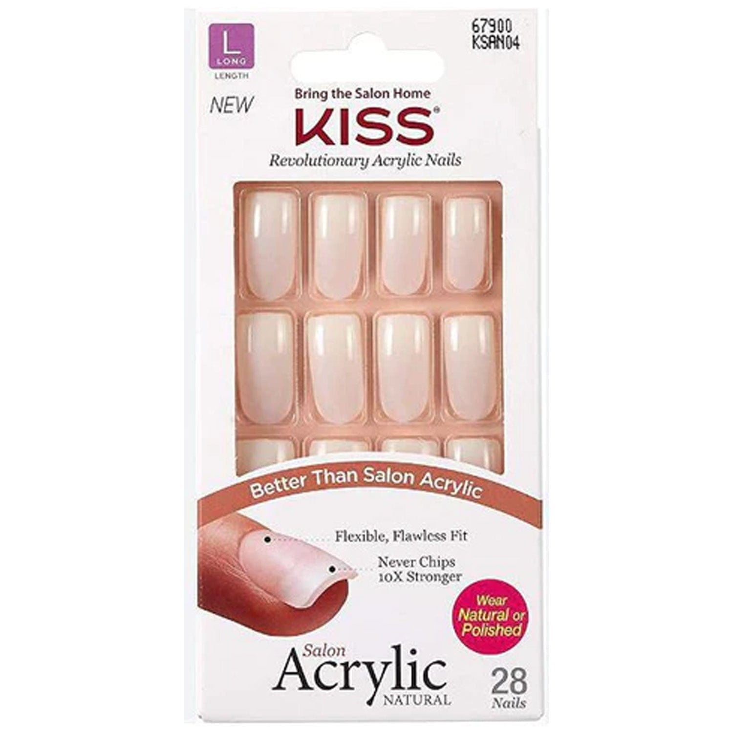 KISS SALON ACRYLIC NATURAL #KSAN04