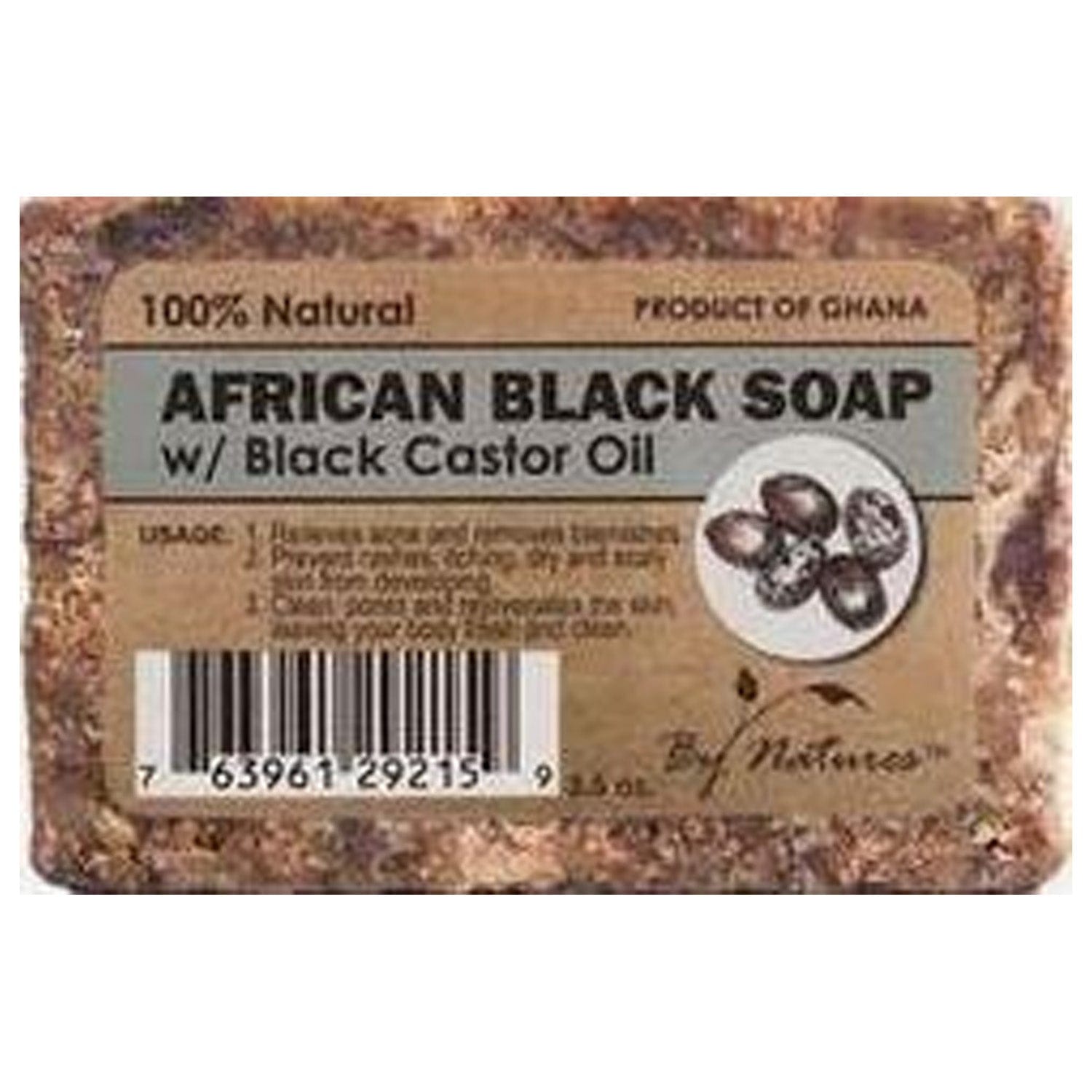 AFRICAN BLACK SOAP 100% NATURAL- 3.5 oz.