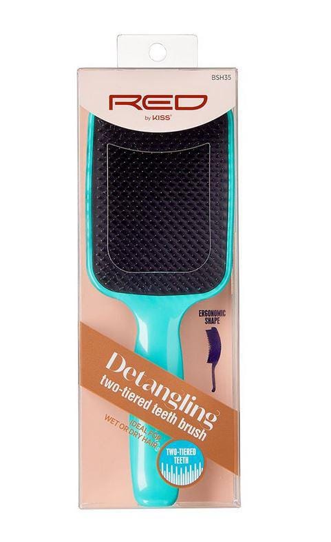 RED BY KISS DETANGLING TWO-TIERED TEETH BRUSH BSH35