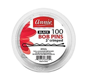 ANNIE 2" BOB PINS BLK 100pcs/JAR BLK #3324