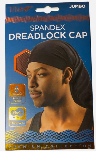Titan Spandex Dreadlock Cap Jumbo Black#22144