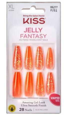 KISS JELLY FANTASY NAILS ORANGE JELLY #FJ51