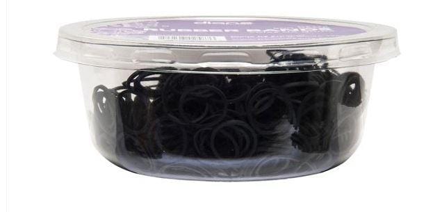 DIANE 500-PACK JAR BLACK RUBBER BANDS #D6772