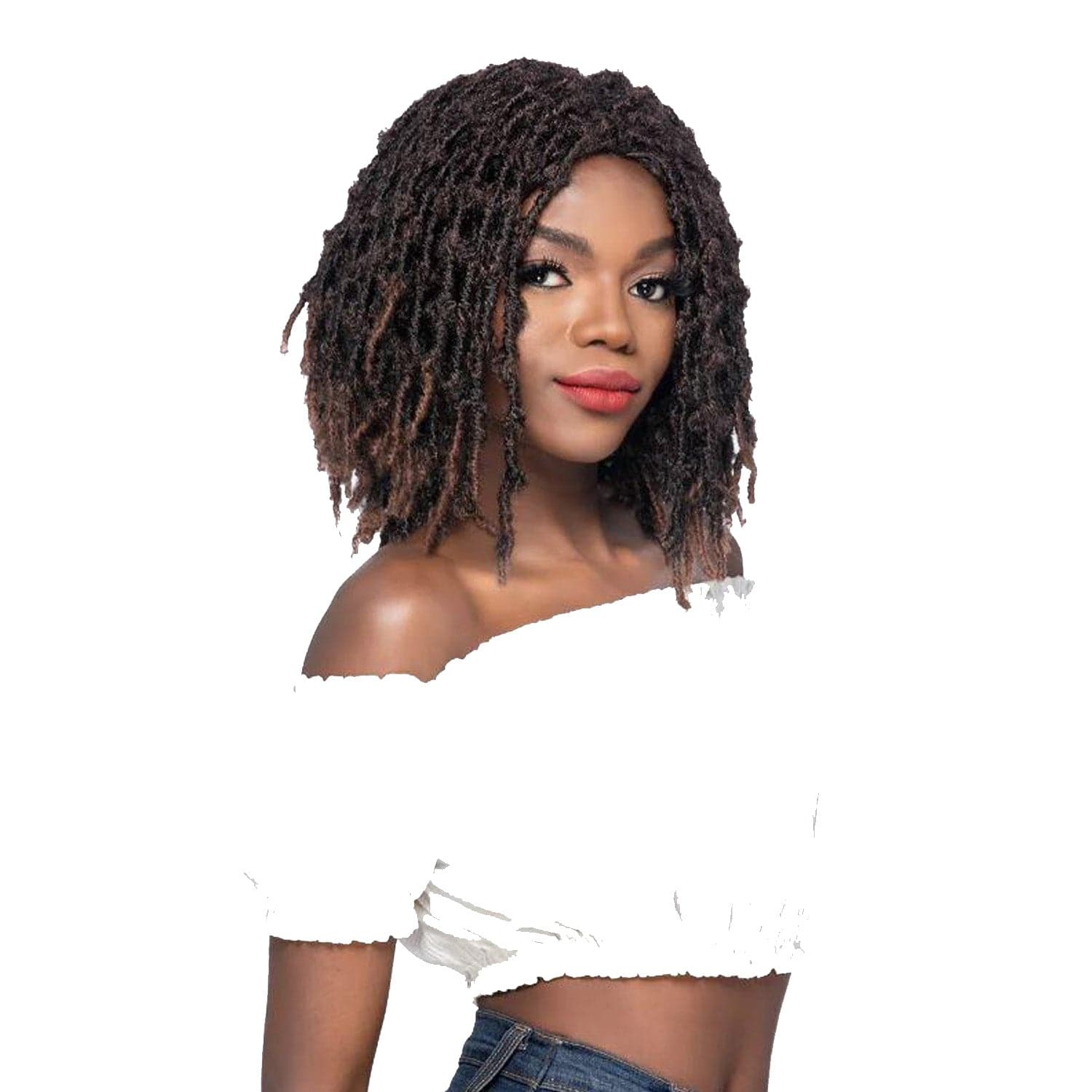 VIVICA A. FOX PURE COMFORT CAP 12" BUTTERFLY LOCS WIG #1