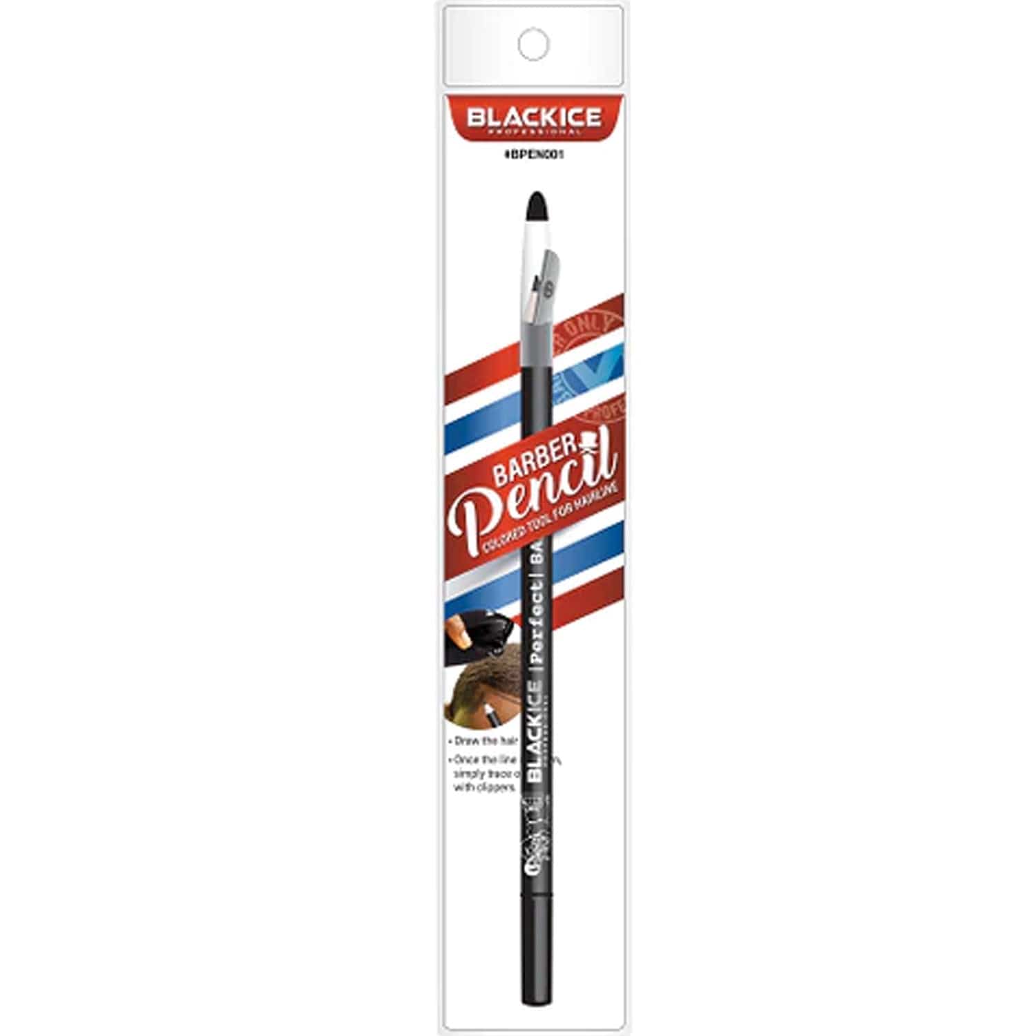 BLACK ICE PROFESSIONAL BARBER PENCIL #BLK BPEN001
