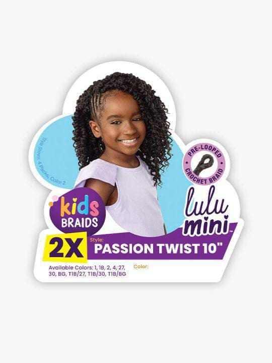 Sensationnel Crochet Braid Pre-Looped Lulu Mini 2X Passion Twist 10"