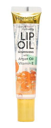 HERMINE SHINY & HYDRATING LIP OIL NOURISHING WITH ARGAN OIL & VITAMIN E