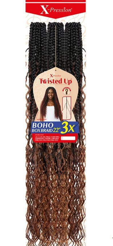 OUTRE X-PRESSION TWISTED UP CROCHET BOHO BOX BRAID 3X 22"