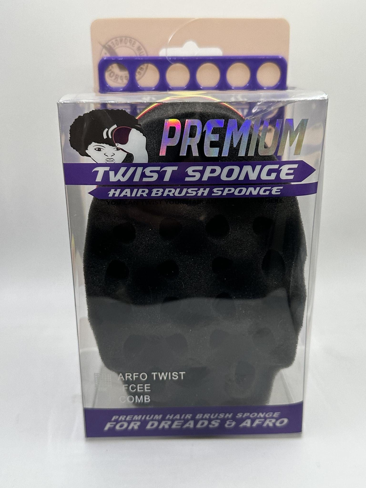 PREMIUM TWIST SPONGE HAIR BRUSH SPONGE W-FCEE COMB