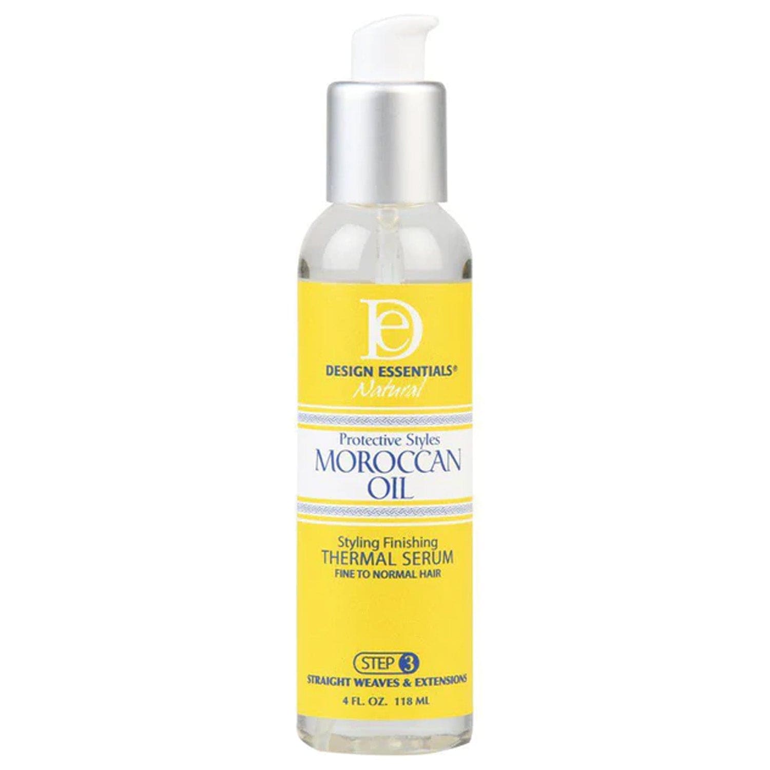DESIGN ESSENTIALS NATURAL HAIR PROTECTIVE STYLES MORROCCAN OIL FINISHING SERUM 4fl.oz.