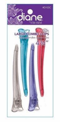 DIANE LARGE 4-3/4" COMBO CLIPS 4-PK #D103C