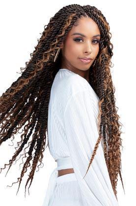 BOBBI BOSS CROCHET DEEP CURL BOHO TWIST W/100% HUMAN HAIR CURL STRANDS 24"