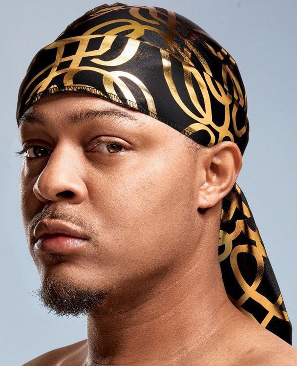 RED BY KISS BOW WOW POWER WAVE LIT GOLD SILKY DURAG