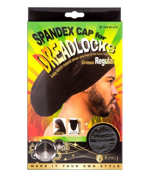 KING J SPANDEX DREADLOCKS CAP UNISEX REGULAR #704 BLK