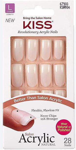 KISS SALON ACRYLIC NATURAL #KSAN04