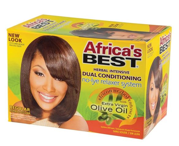AFRICA'S BEST NO-LYE RELAXER KIT W/EXTRA VIRGIN OLIVE OIL-REGULAR