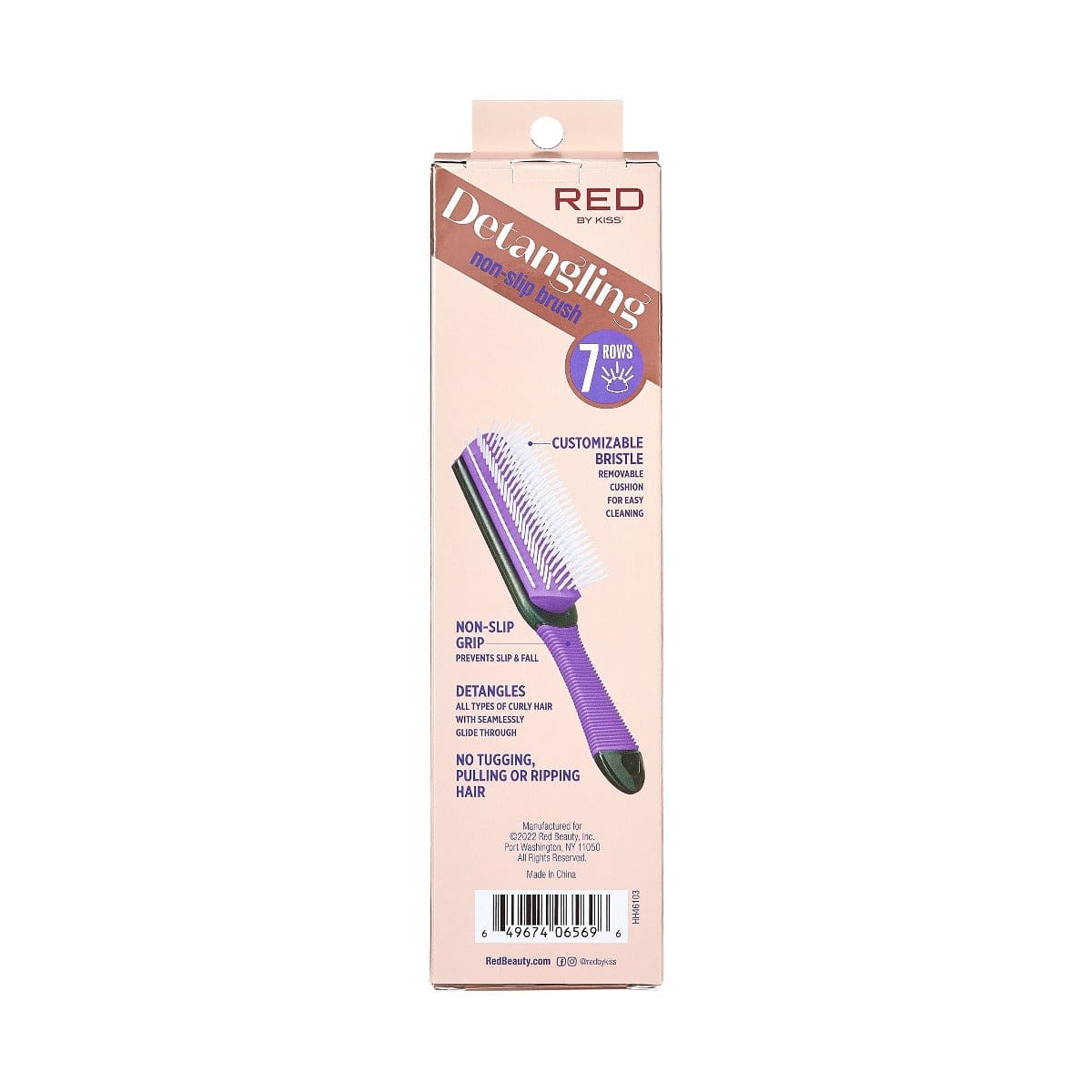 RED BY KISS 7 ROW DETANGLING BRUSH HH46