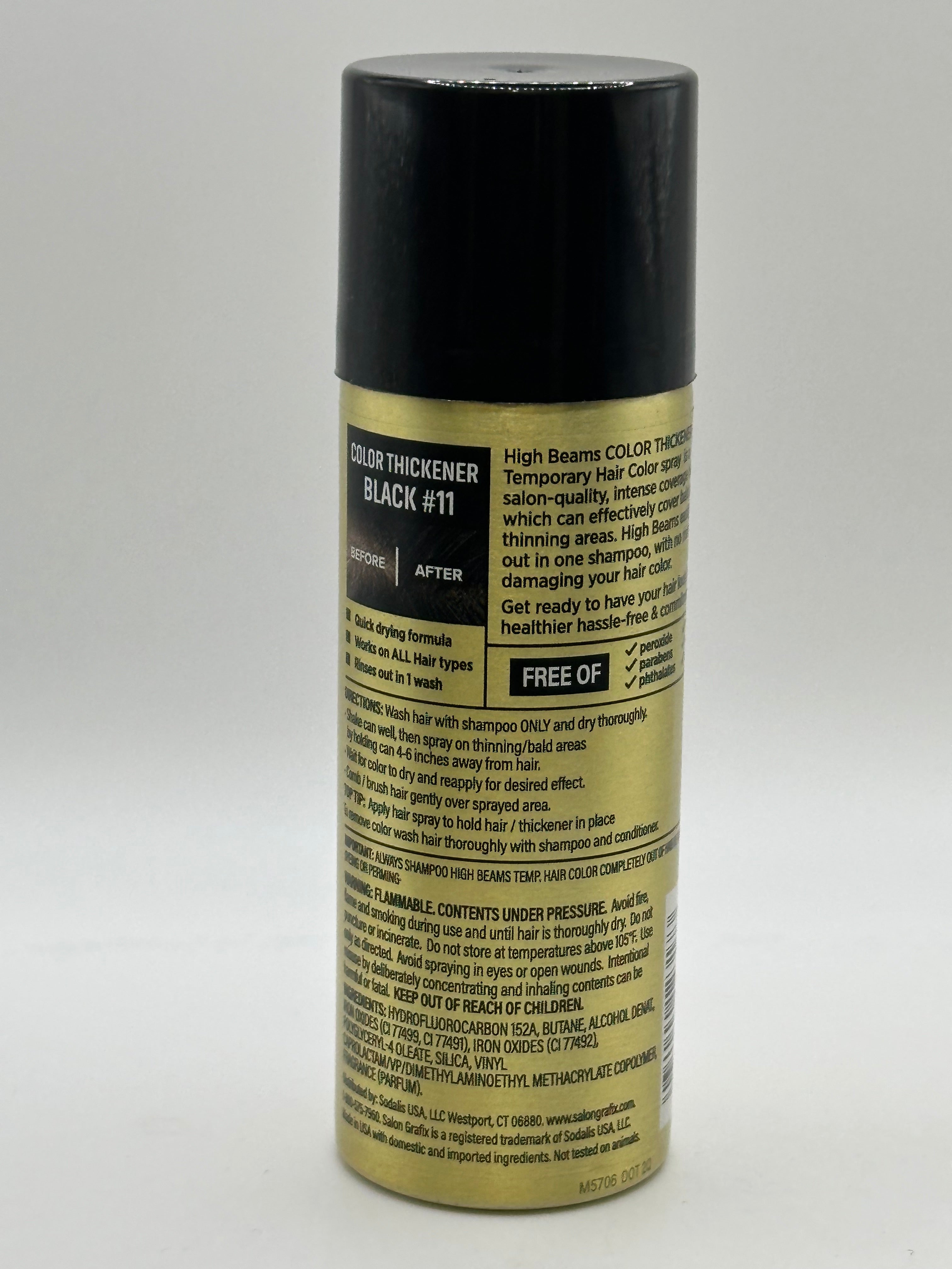 Salon Grafix High Beams Color Thickener Temporary Hair Color Black #11