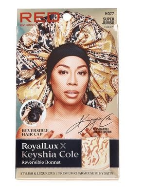 RED BY KISS ROYALLUX X KEYSHIA COLE REVERSIBLE BONNET SUPER JUMBO LUXURY HQ77