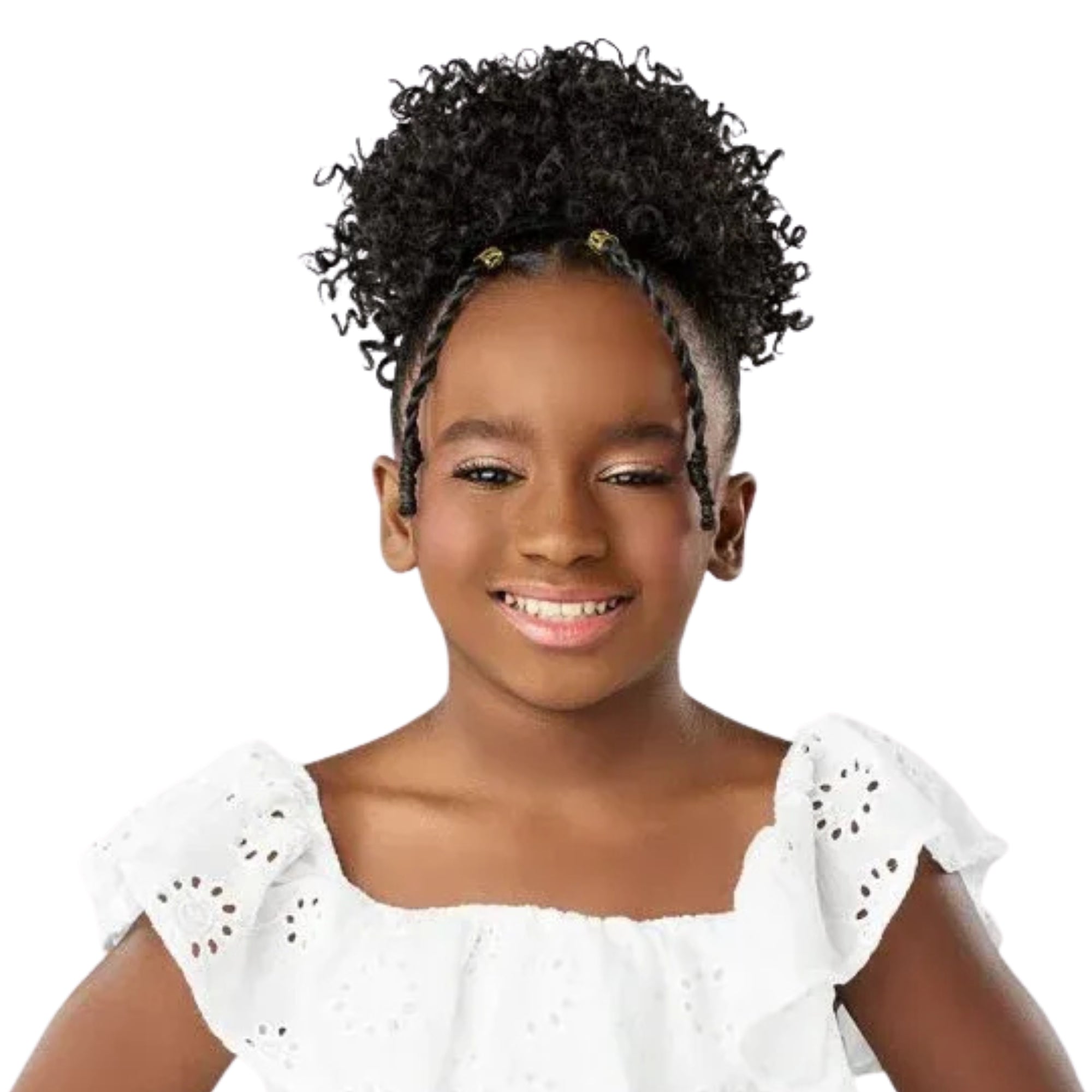 Natural 3C/4A Kinky Coily Kids Drawstring Ponytail – 4"