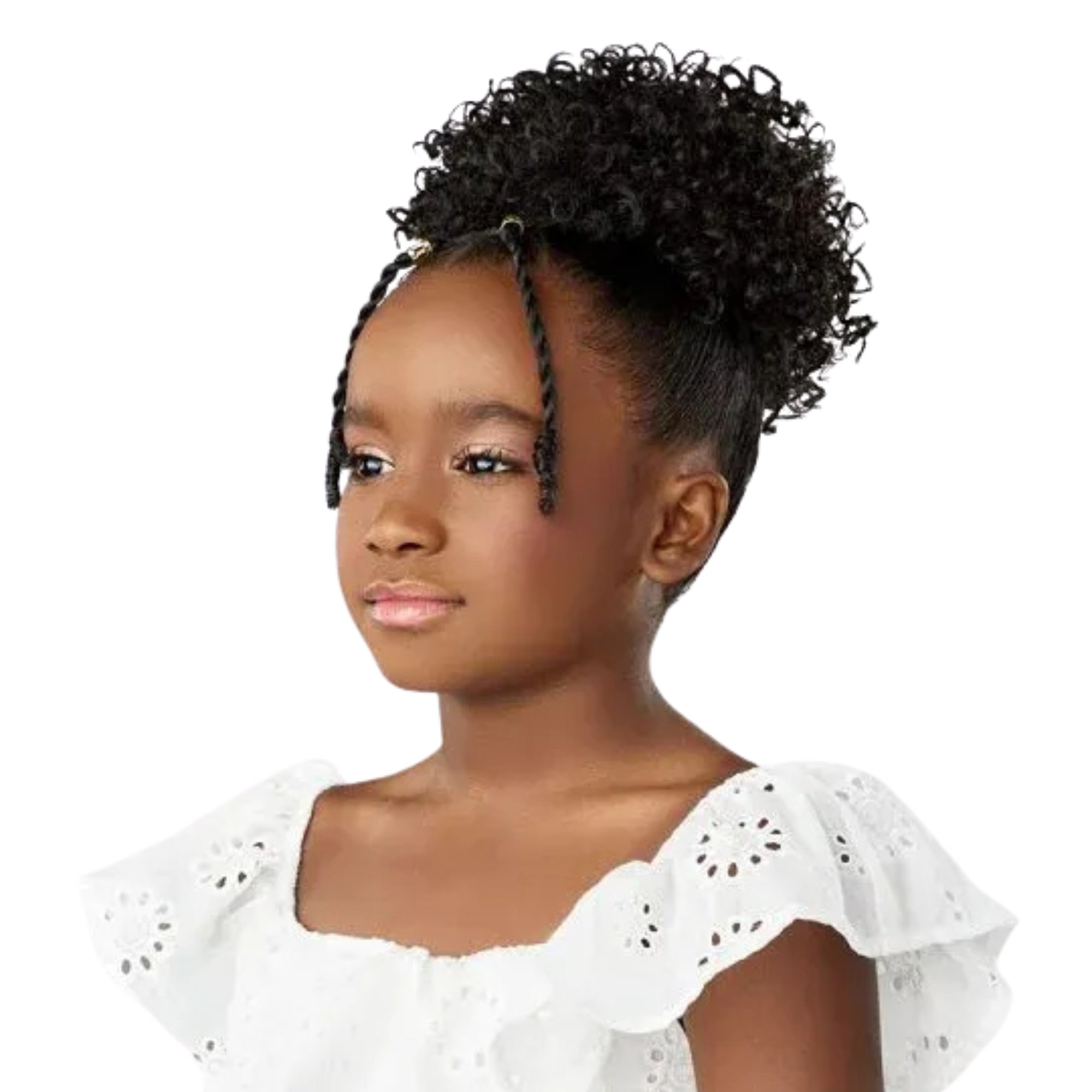 Natural 3C/4A Kinky Coily Kids Drawstring Ponytail – 4"