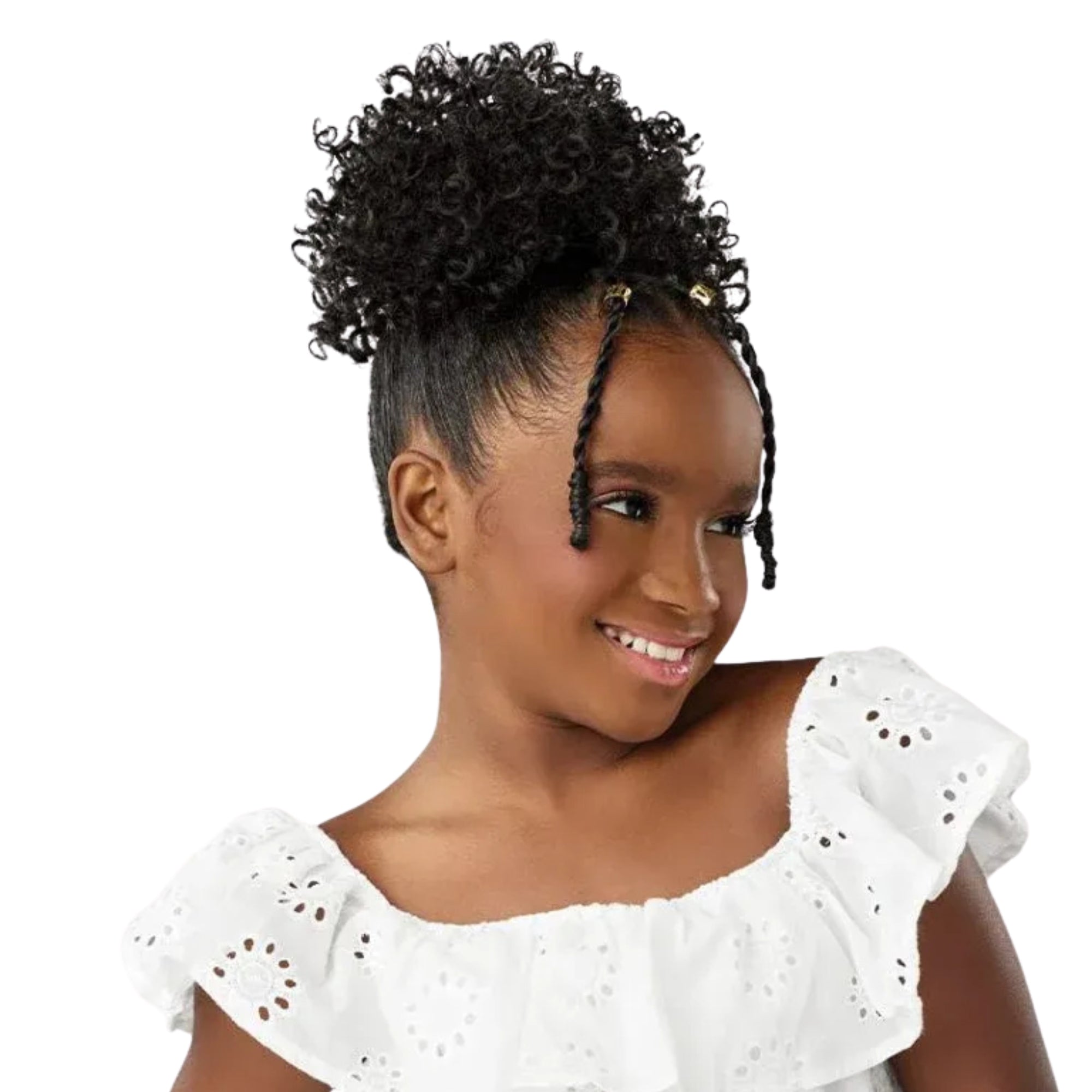Natural 3C/4A Kinky Coily Kids Drawstring Ponytail – 4"