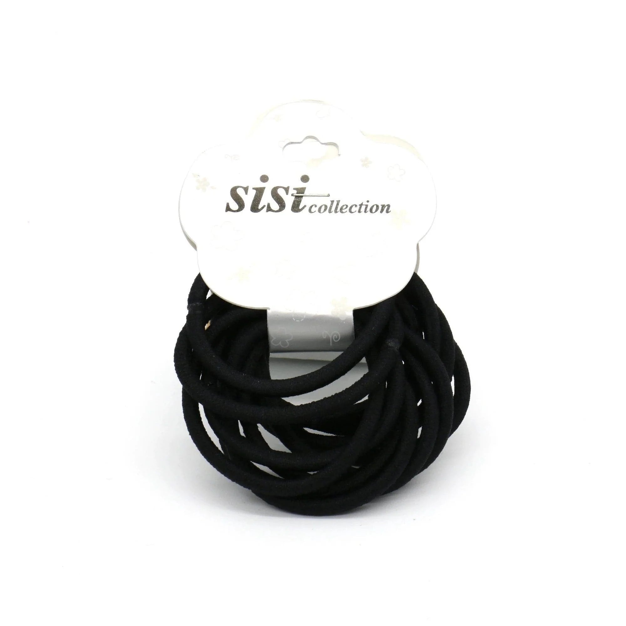 EDEN BLACK ELASTIC PONYTAIL HOLDERS #63021