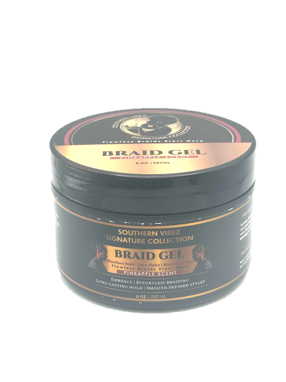 SOUTHERN VIBEZ SIGNATURE COLLECTION BRAID GEL W/PINEAPPLE SCENT 8oz.