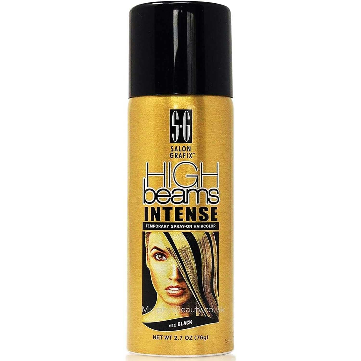 SALON GRAFIX HIGH BEAMS INTENSE TEMP SPRAY-ON HAIRCOLOR #20 BLK