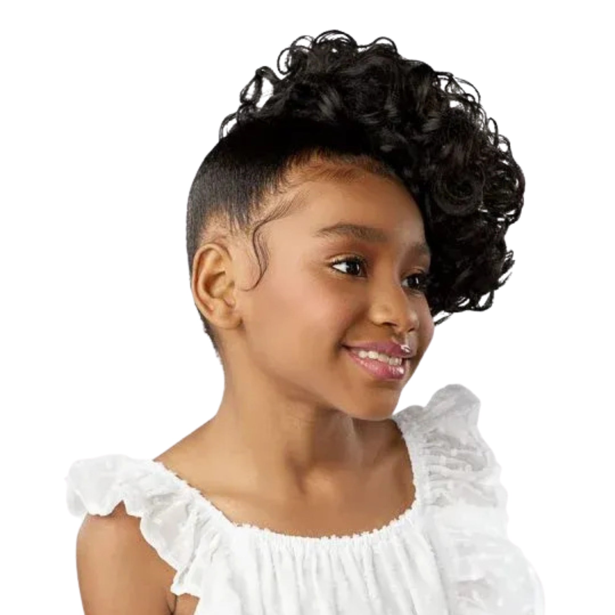 Short Curly Kids Drawstring Ponytail – 4"
