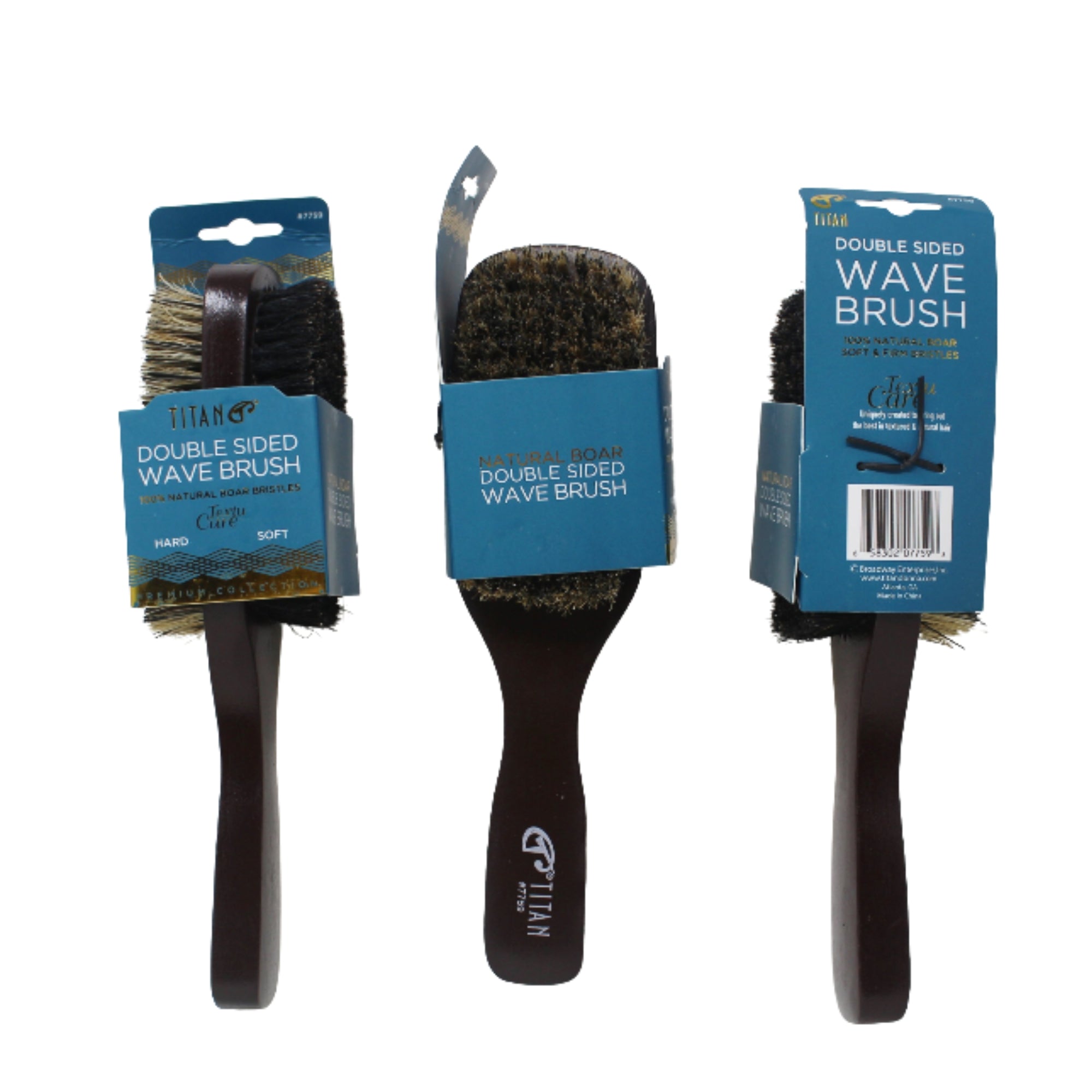 Titan Double Sided Wave Brush | Beauty Supply