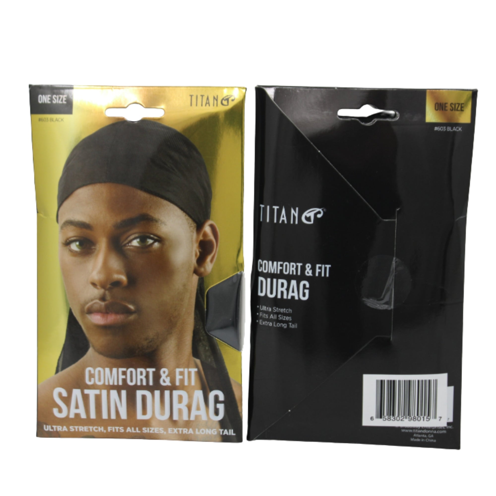 Titan Durag Satin Black | Beauty Supply
