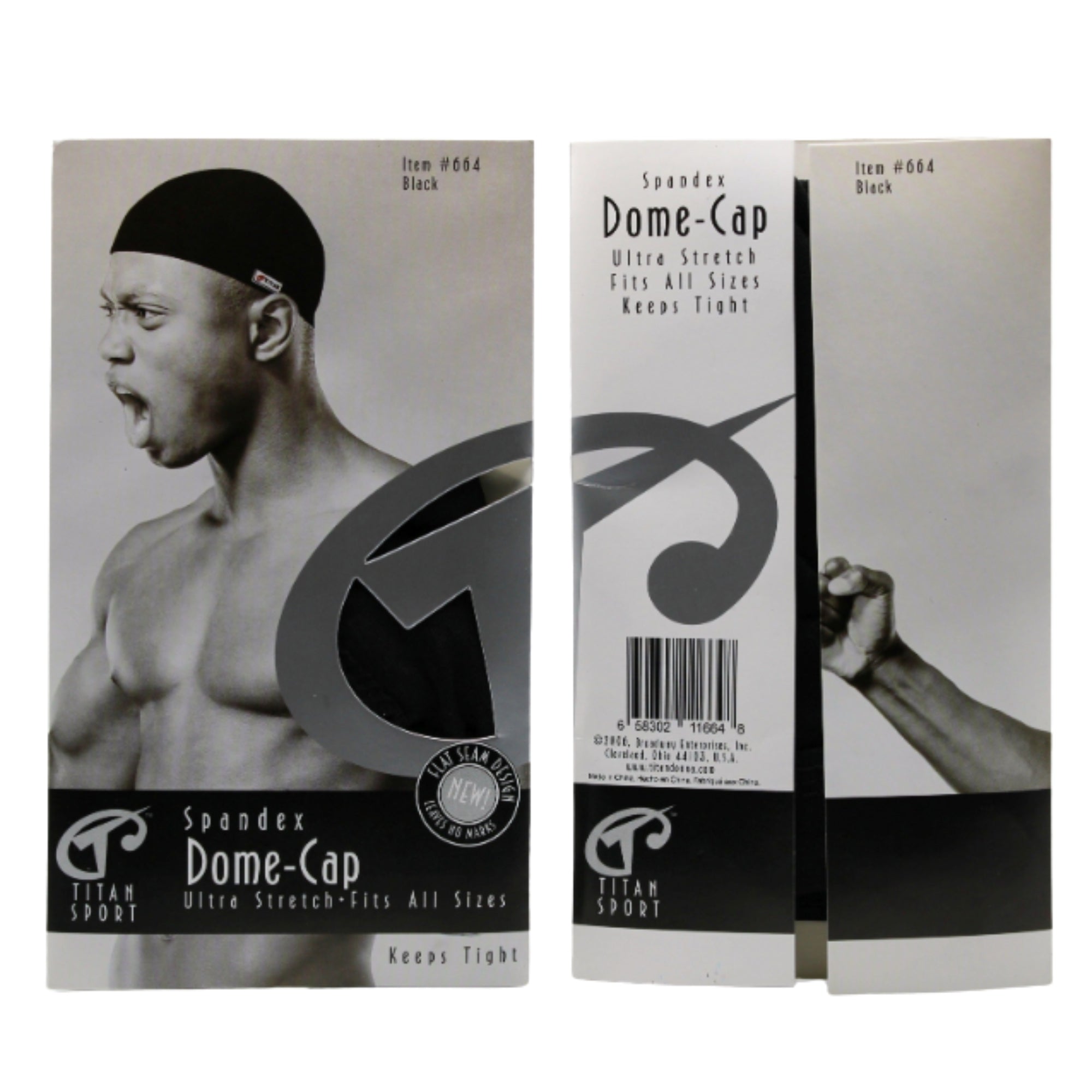 Titan Spandex Dome Cap Black1664 | Beauty Supply