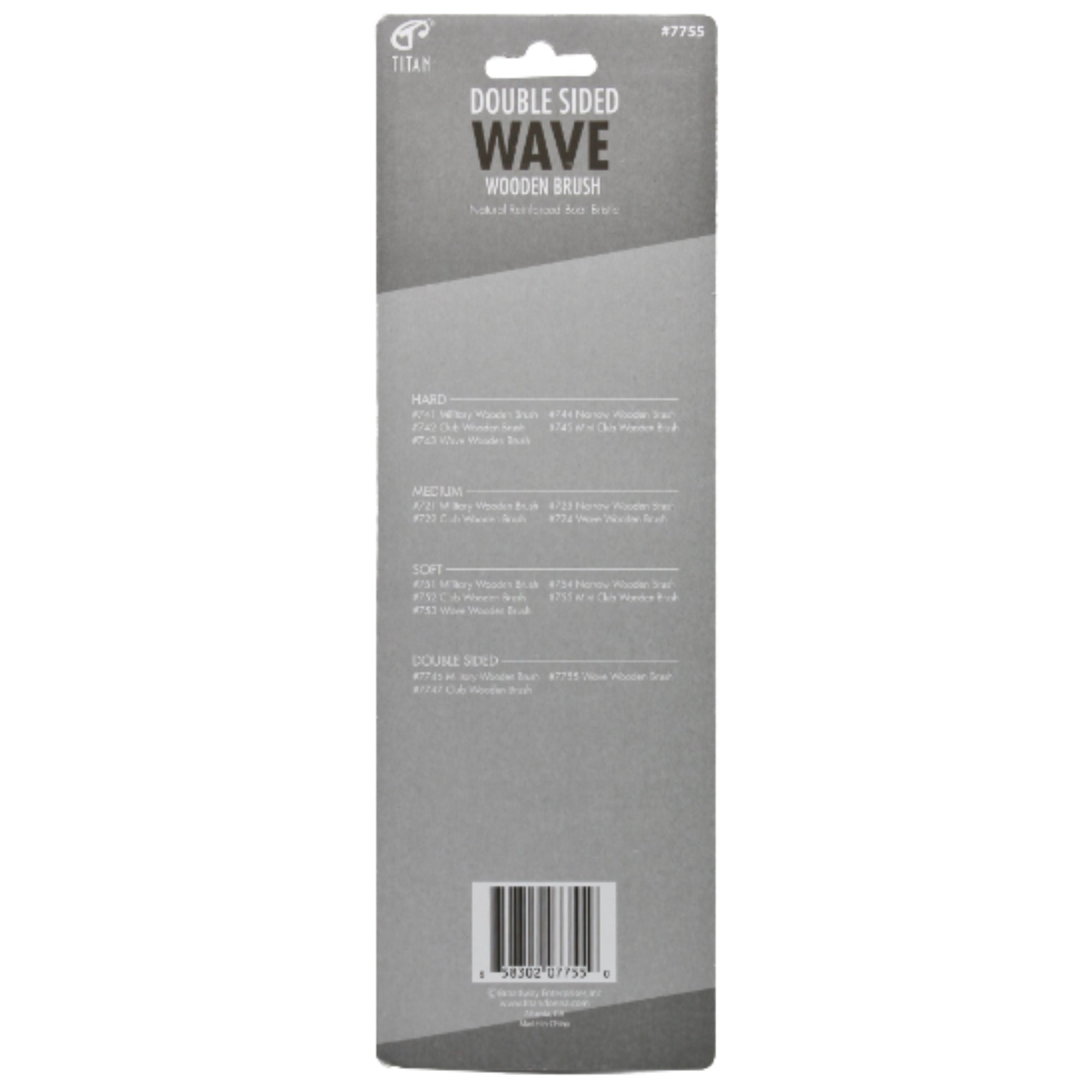 Titan Two Way Wooden Wave Brush | Beauty Supply