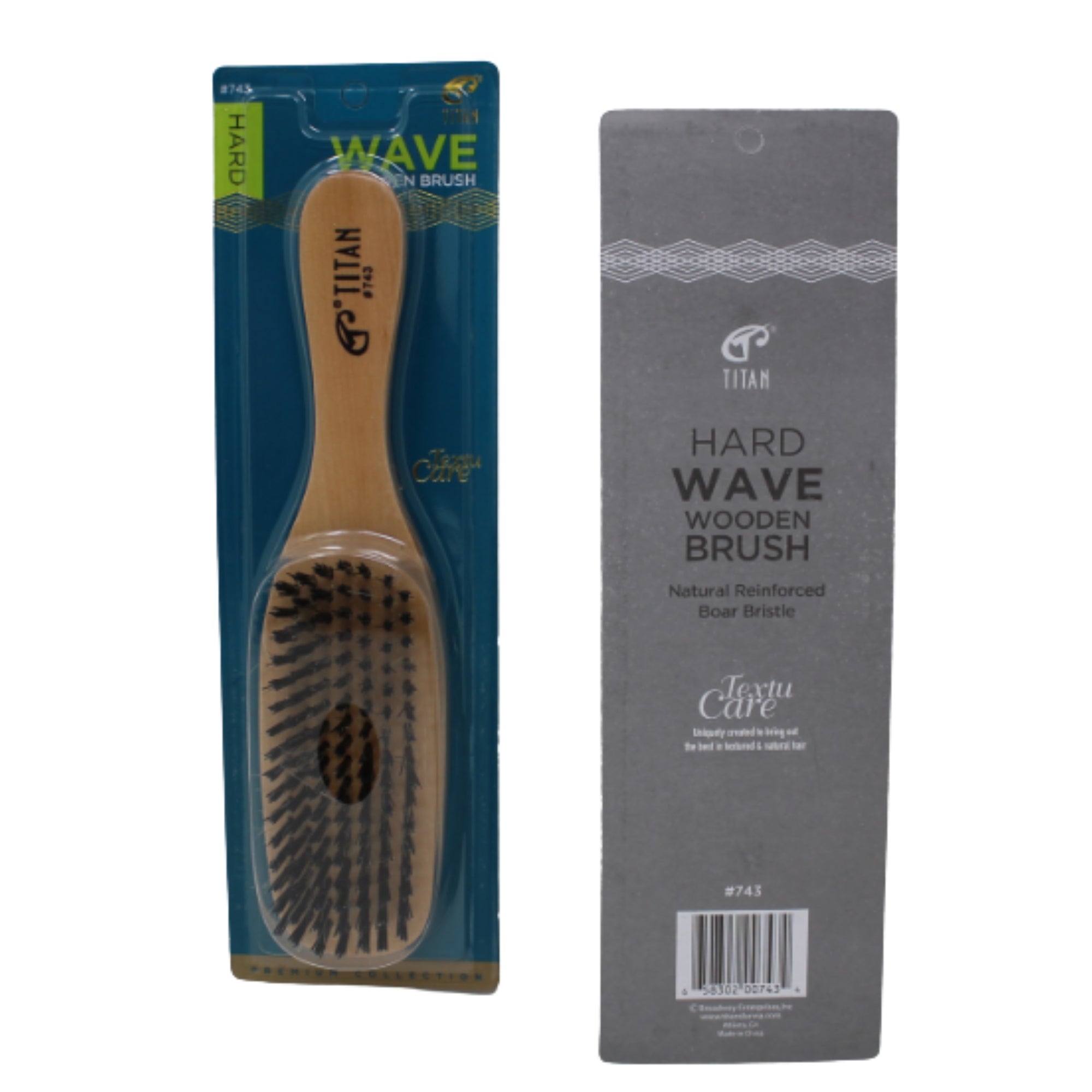 Titan Wave Brush Hrd Bristle Nat | Beauty Supply
