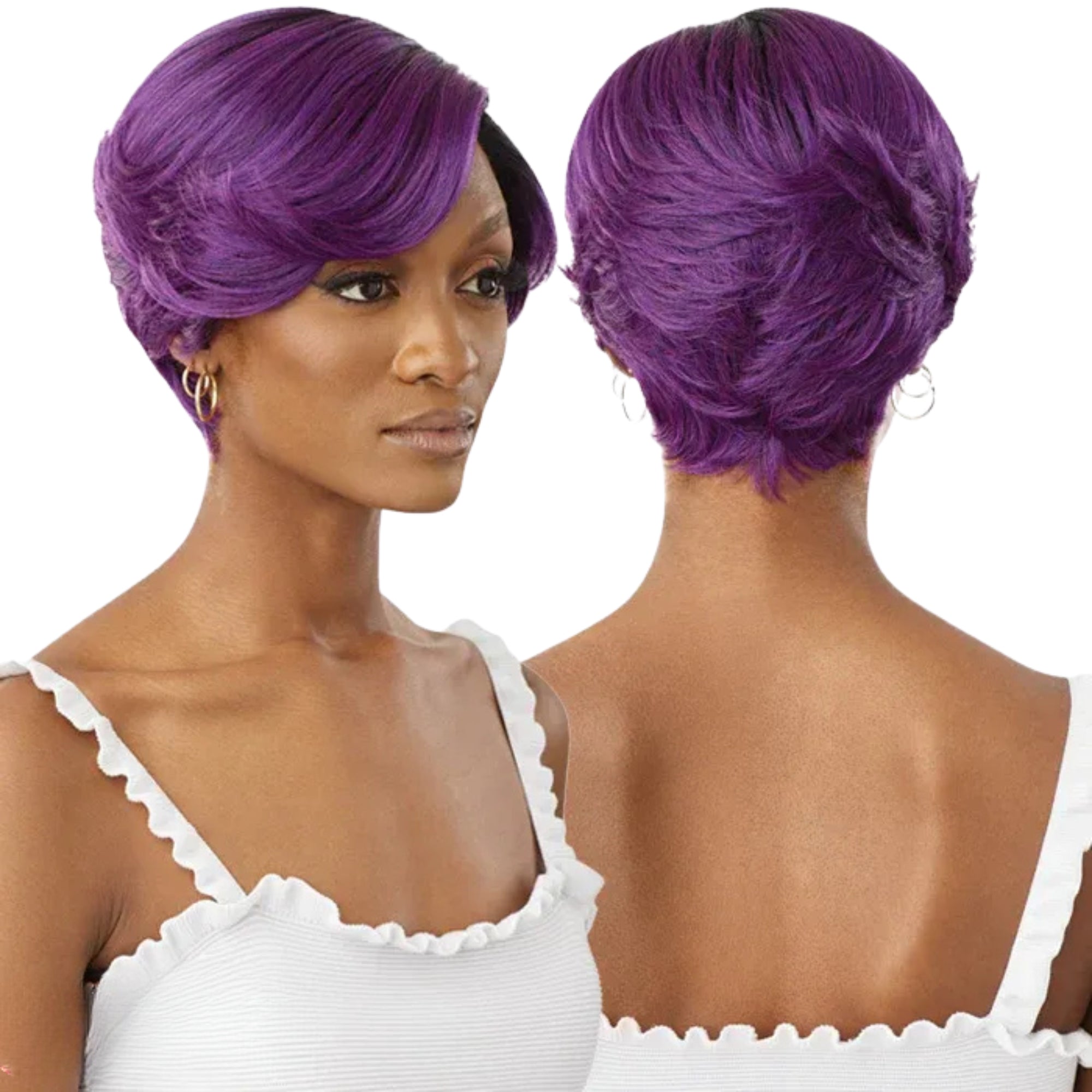 Wavy Yaki Pixie Lace Front Wig – 6"