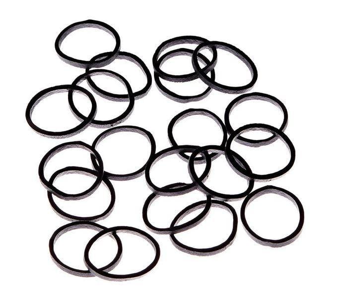 RED BY KISS MEDIUM RUBBER BANDS 500CT BLACK HRB02