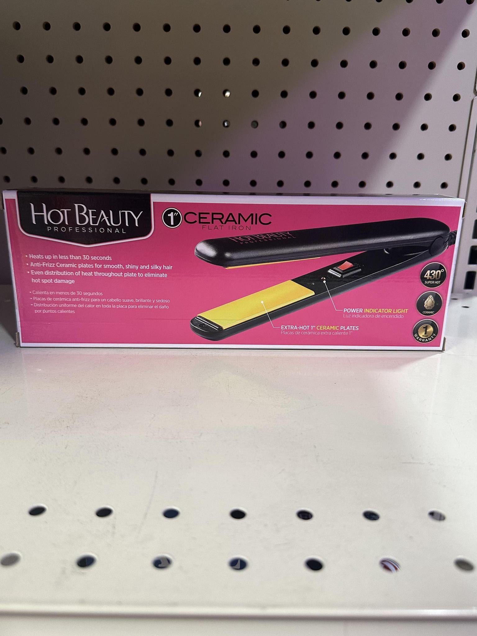 Hot Beauty 1" Ceramic Flat Iron