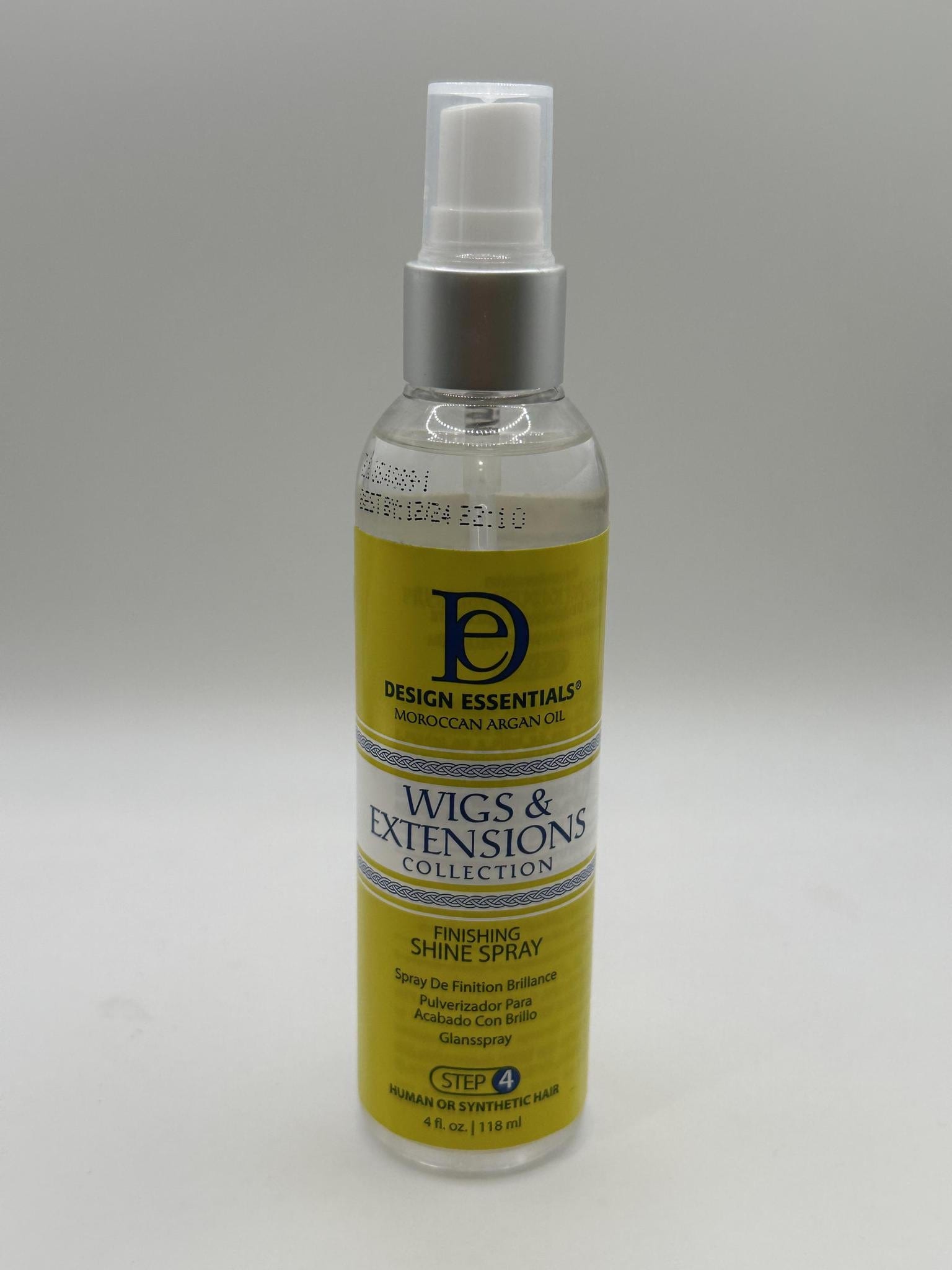 DESIGN ESSENTIALS MORROCAN ARGAN OIL WIGS & EXTENSIONS COLLECTION FINISHING SHINE SPRAY 4fl.oz.