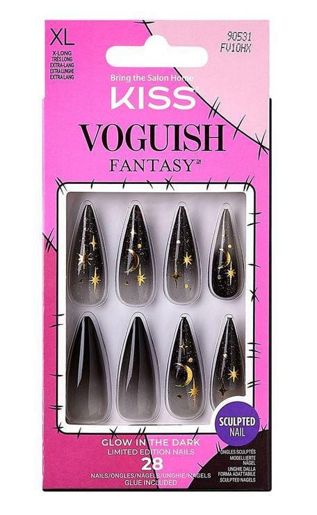 KISS VOGUISH HALLOWEEN GLOW IN THE DARK FANTASY NAILS-LIMITED EDITION