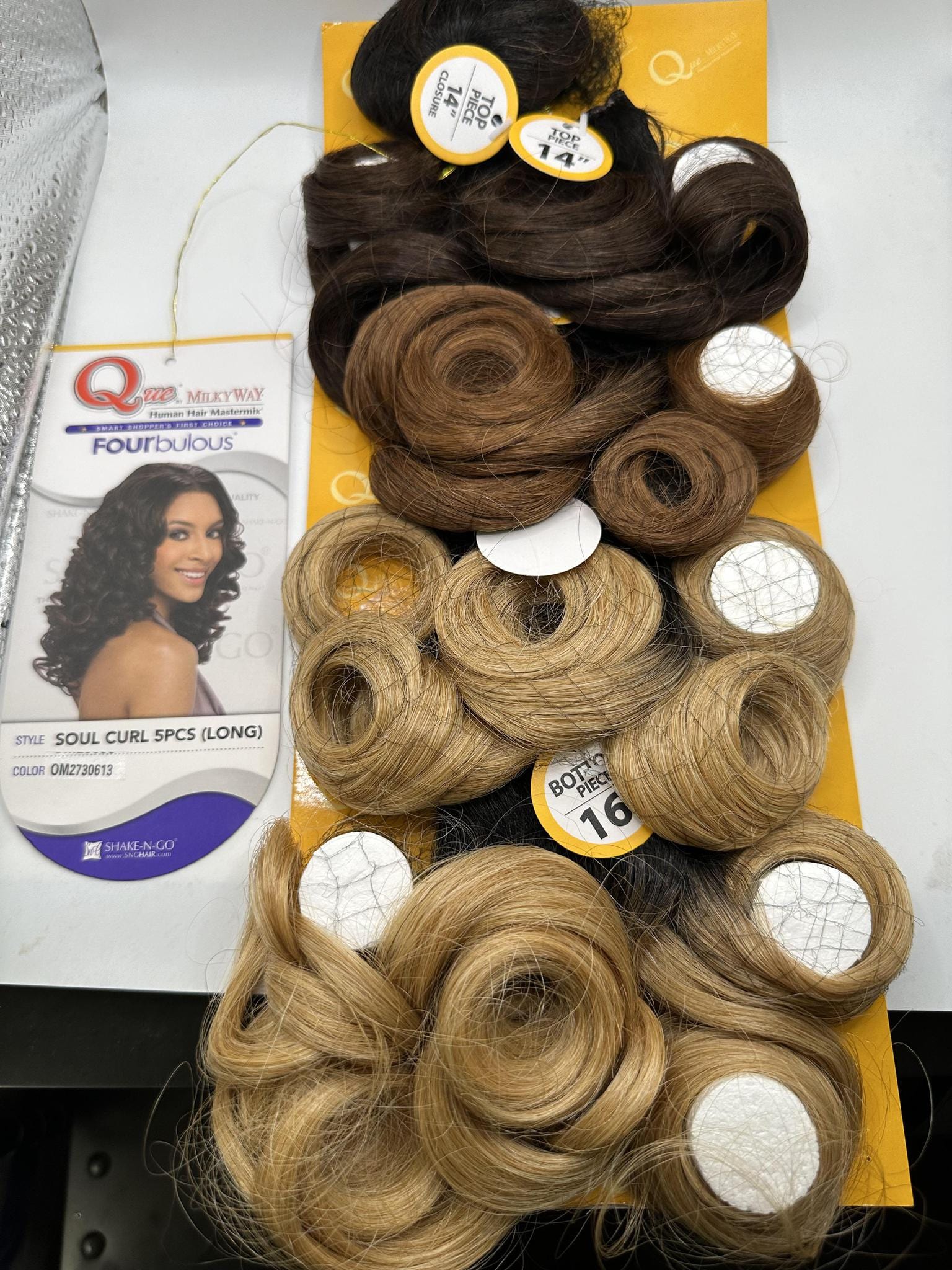 Shake -N-Go Que by Milkway 100% Human Hair Mastermix Fourbulous Soul Curl- Long Style