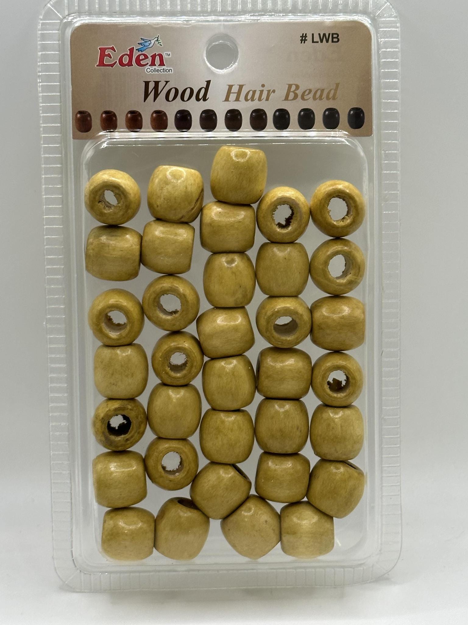 EDEN LARGE WOOD HAIR BEAD #LWB
