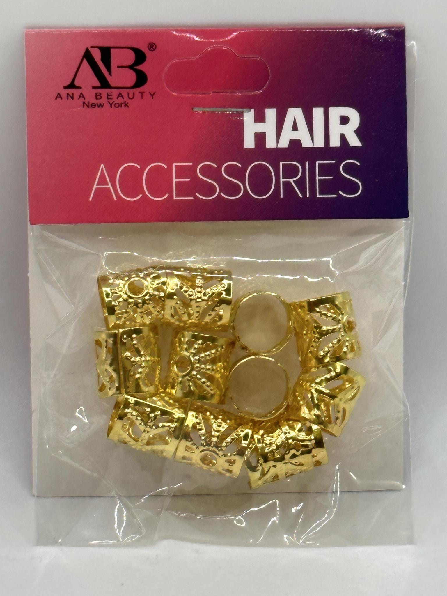 ANA BEAUTY GOLD FILIGREE TUBE LOC JEWELRY