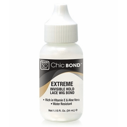 SALON PRO 30 SEC CHIC BOND EXTREME INVISIBLE HOLD LACE WIG BOND GLUE 1.15oz.