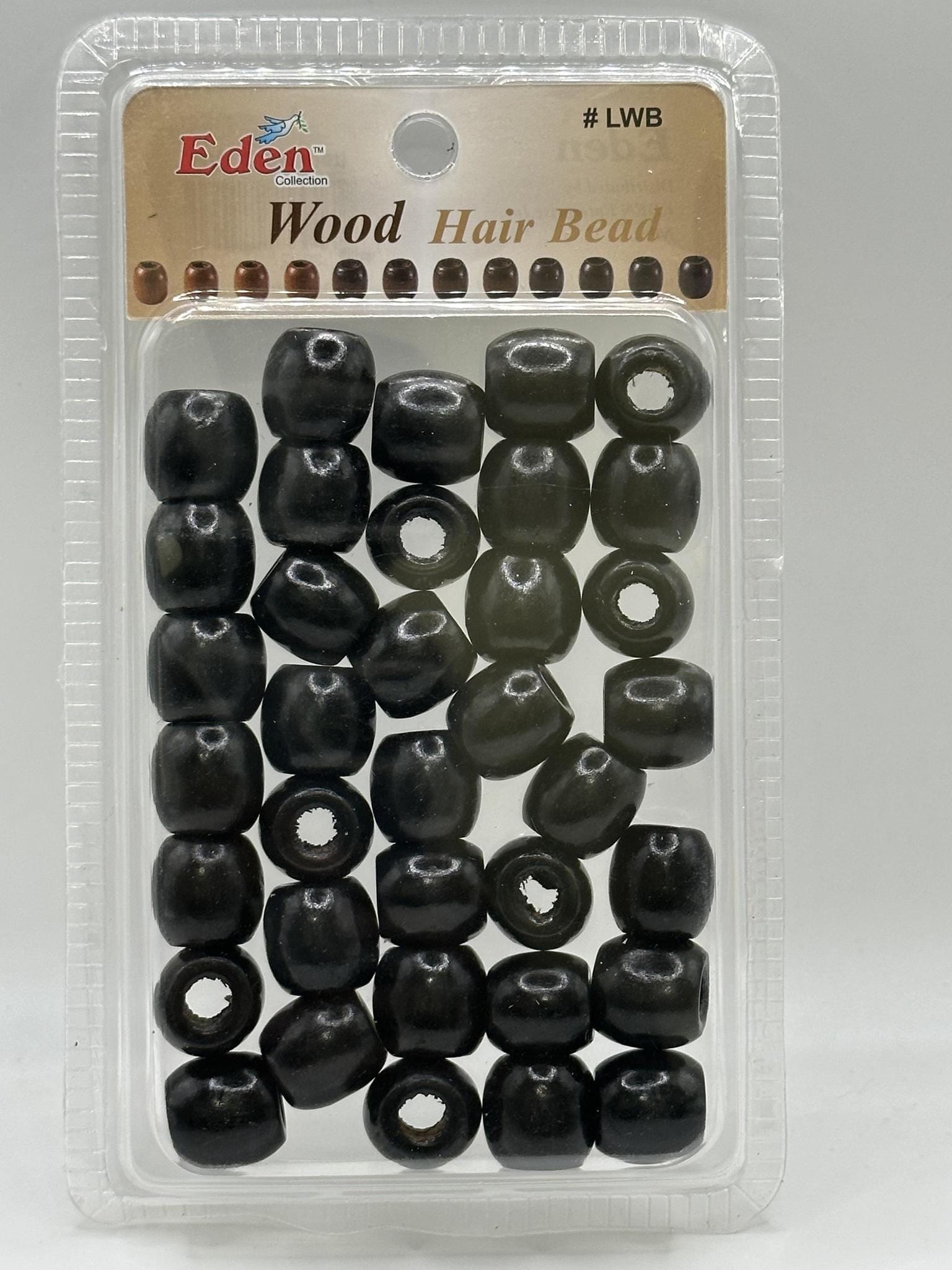 EDEN LARGE WOOD HAIR BEAD #LWB