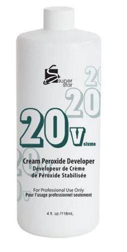 SUPER STAR 20, 30, 40, 50 VOLUME CREAM PEROXIDE DEVELOPER 4fl.oz.