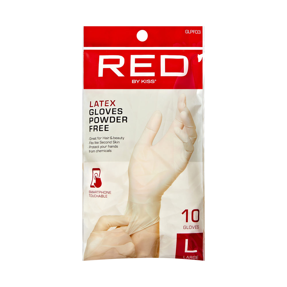 RED BY KISS POWDER-FREE LATEX GLOVES