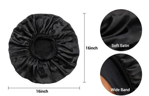 Studio Limited Jumbo Black Satin Bonnet